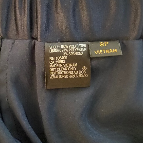 Tahari Petite Navy Suit Sequin 8P NWT - Picture 8 of 8